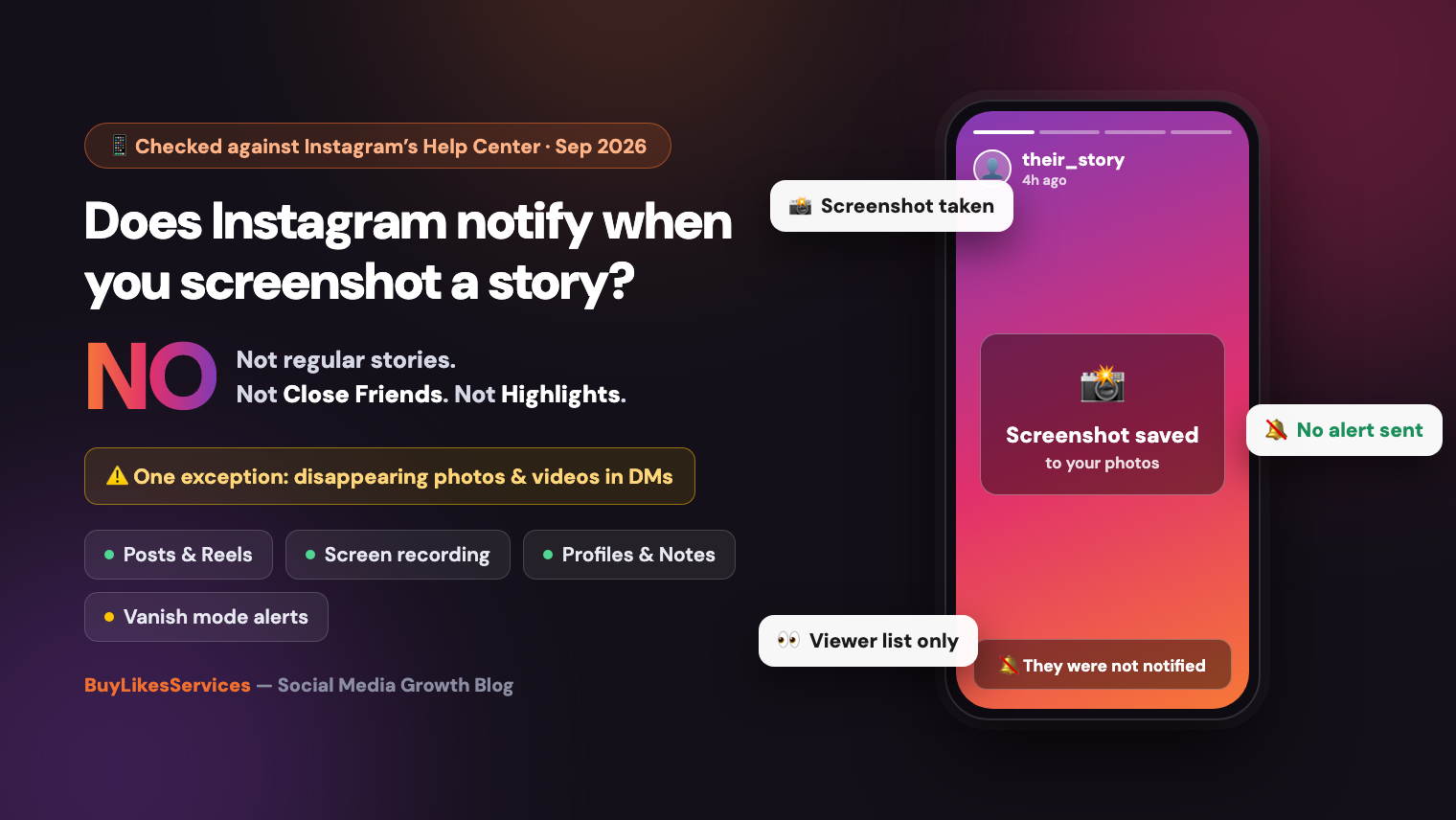 Does Instagram Notify When You Screenshot a Story? (2026)